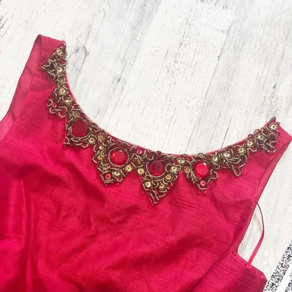 Kay Unger NWT Silk Bejeweled Dress Size 4 - Picture 4 of 5